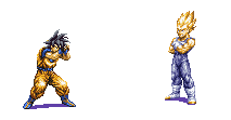 Awsome pic of Vegeta and Gokou Fusing togrther to form Vegetto!